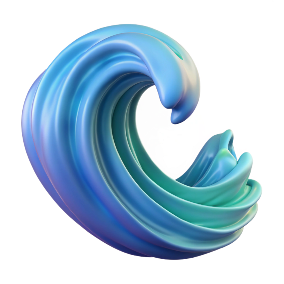vibrant classic A wave, crashing and abstract detailed png