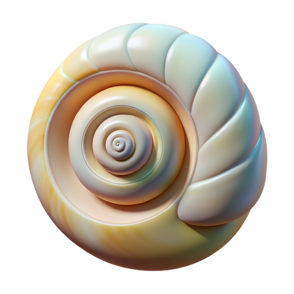 vibrant modern A seashell, spiral and abstract authentic png