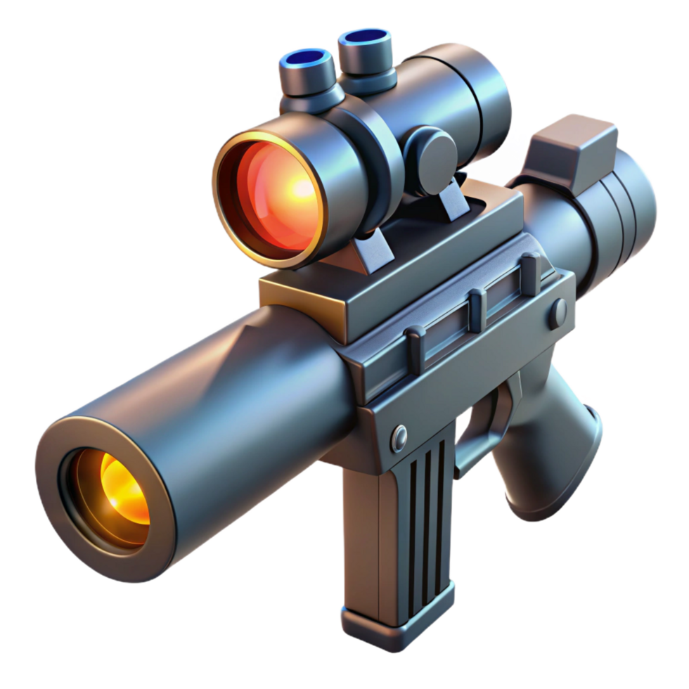 extraordinary abstract Laser rifle with targeting scope exclusive png