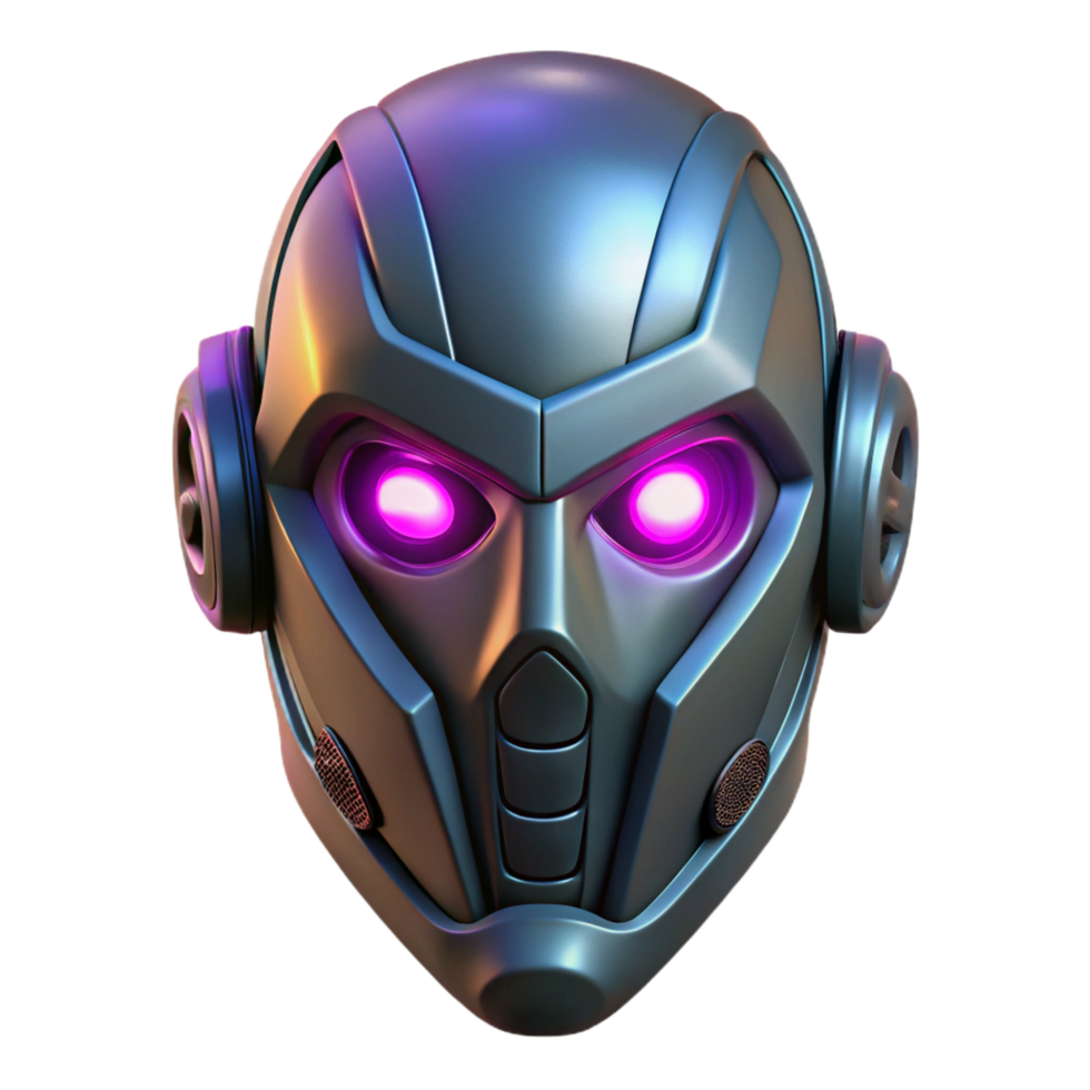 vibrant creative Cyberpunk mask with glowing LED lights 4K png