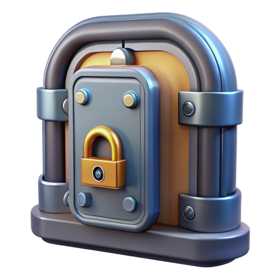 dramatic minimalist Spaceship door with locking mechanism authentic png