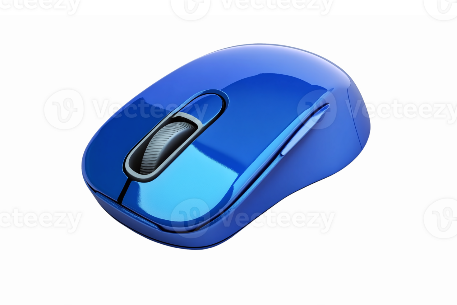 Blue Wireless Computer Mouse with Modern Design and Sleek Finish for Technology Enthusiasts png