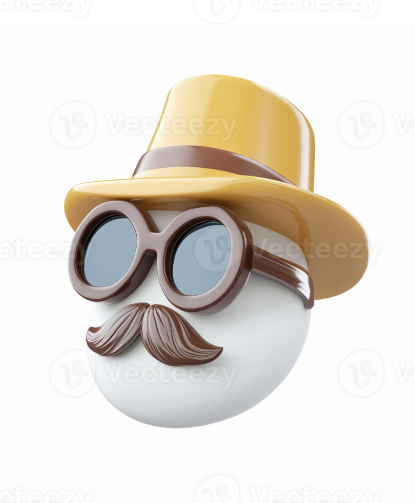 Stylish Egg Character with Hat Mustache and Sunglasses for Fun Decorative Designs png