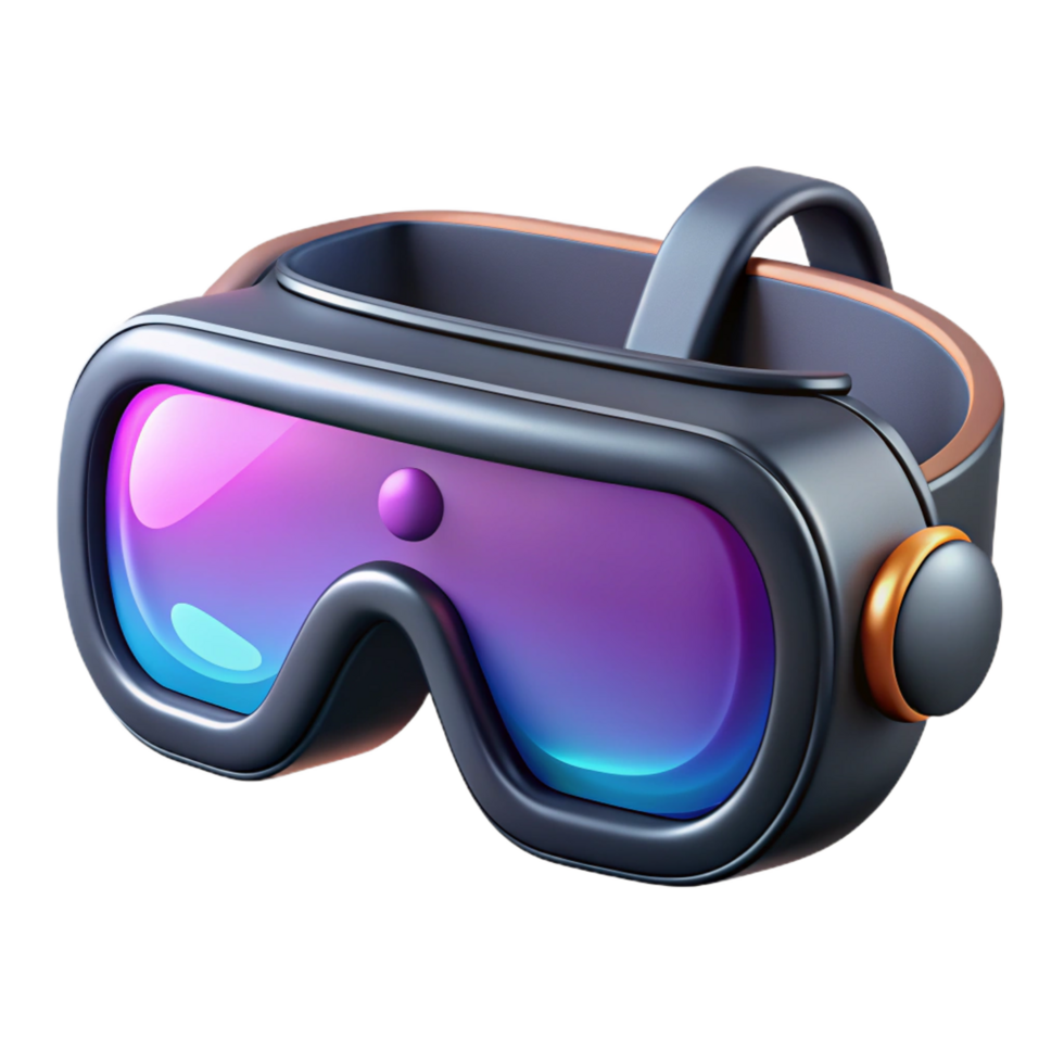 serene classic Cyberpunk goggles with augmented reality display high resolution png