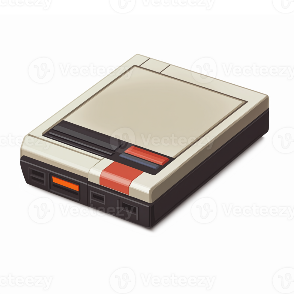Retro Game Console Design Featuring Classic Style andic Aesthetic png