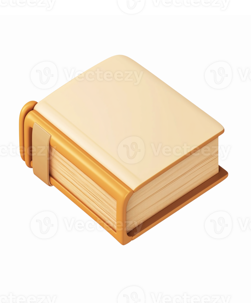 Realistic Closed Book Illustration with Soft Cover Ideal for Education and Literature Themes png