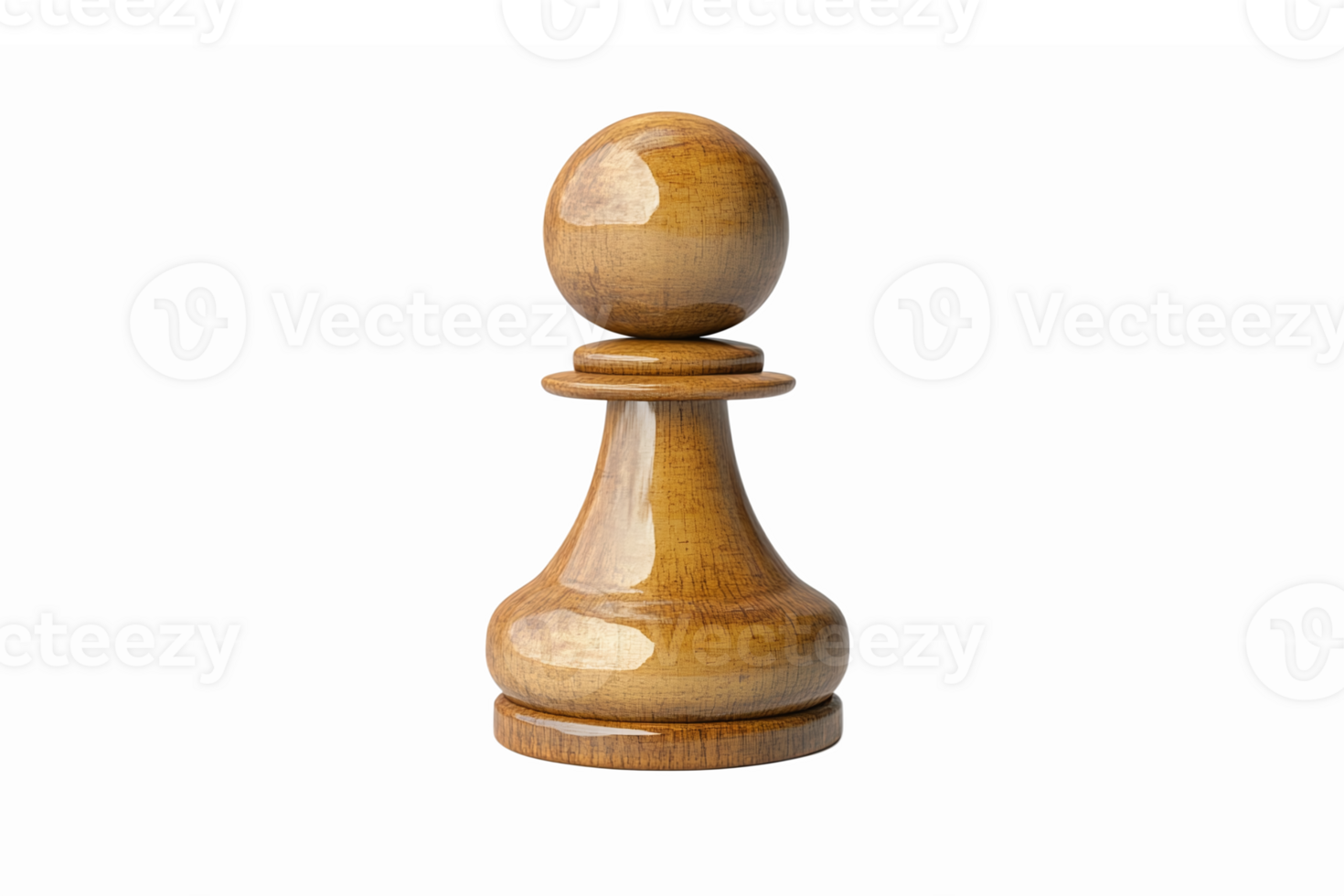 Wooden Chess Pawn Isolated on Transparent Background Ideal for Game Design and Strategy Concepts png
