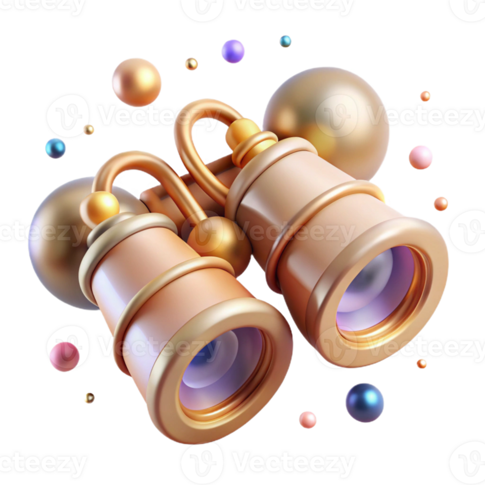 serene creative Opera Glasses Isolated with Pearl Inlay authentic png