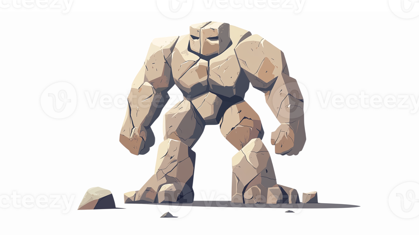 Rocky Giant Character Illustration for Adventure Games and Fantasy Themes png