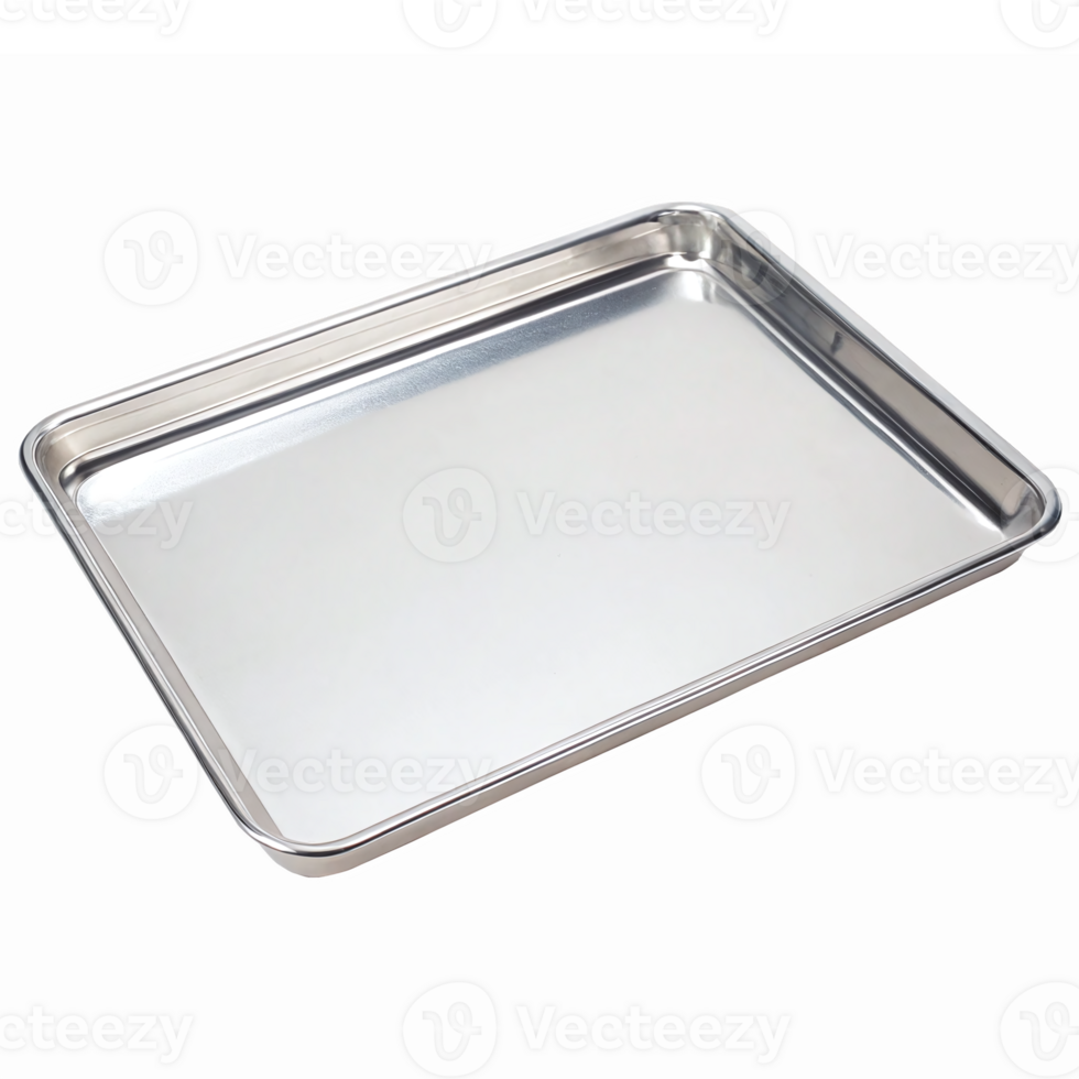Shiny Metal Baking Tray Rectangular Kitchen Utensil Cooking Tool for Baking Cooking Tasks png