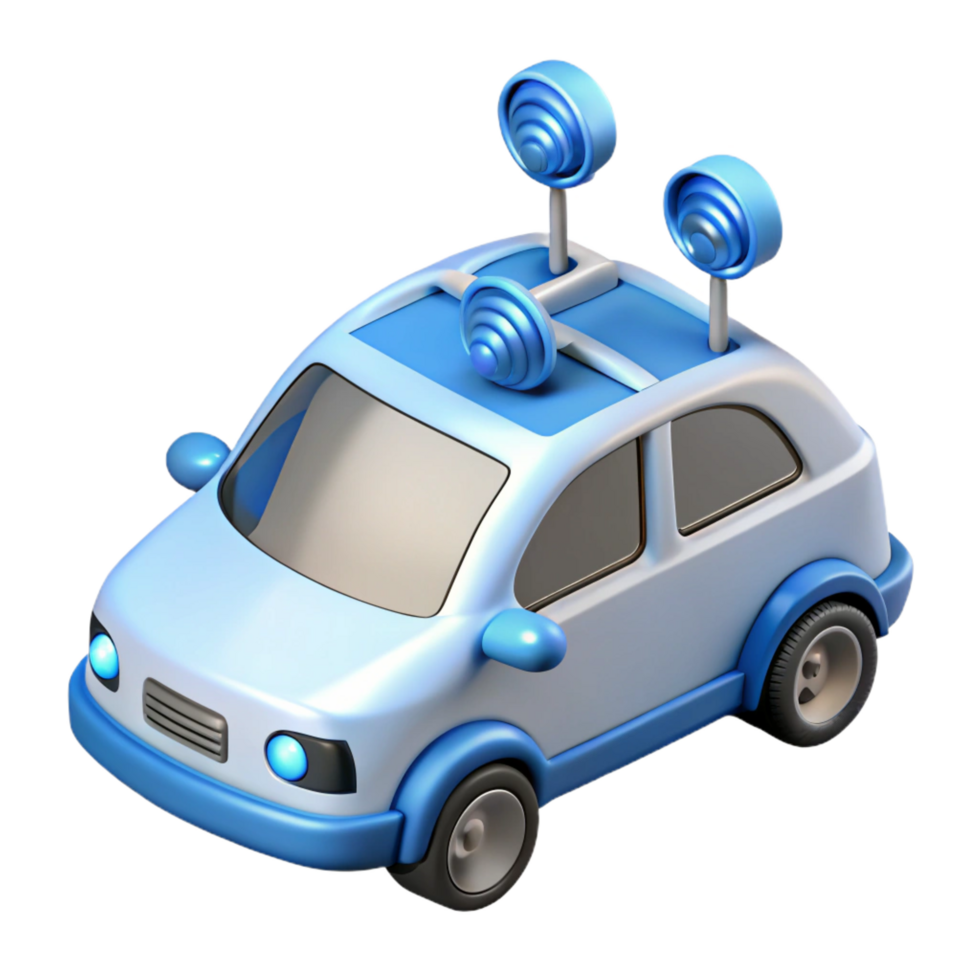 elegant minimalist Autonomous vehicle sensor array detailed png