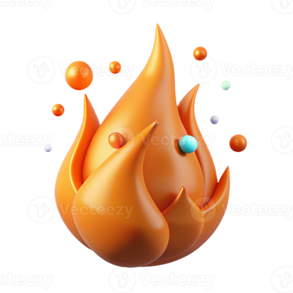 dramatic artistic Orange Flame Flickering Isolated Element exclusive png