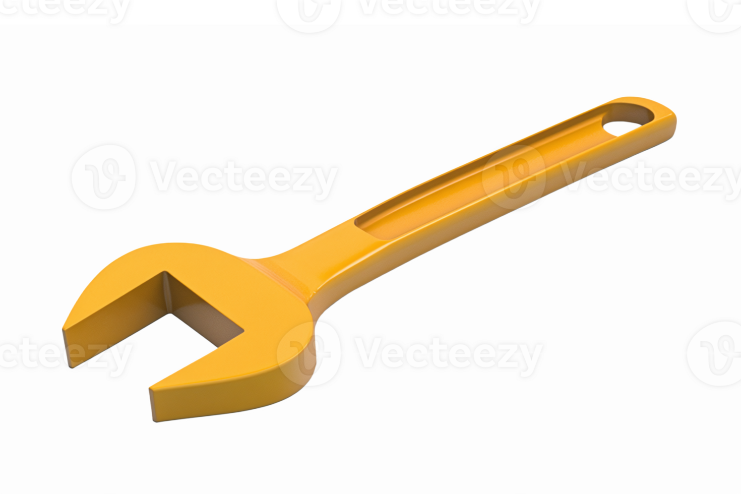 Yellow Adjustable Wrench Tool Design for Mechanical and Construction Applications png