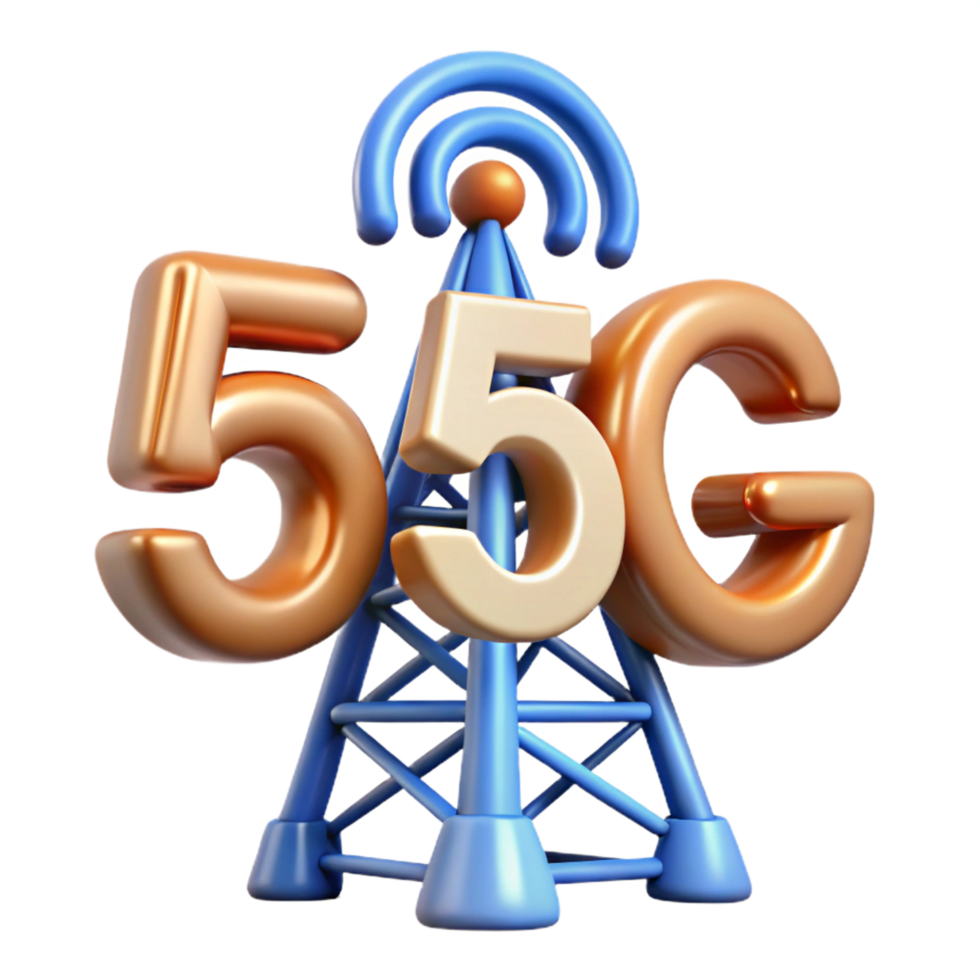 extraordinary creative 5G network tower transmitting data original png