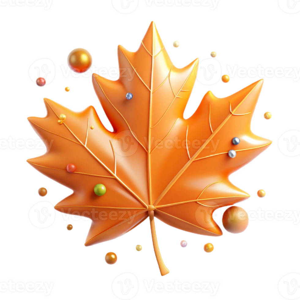 magnificent rustic Orange Maple Leaf Isolated on Transparent Background original png
