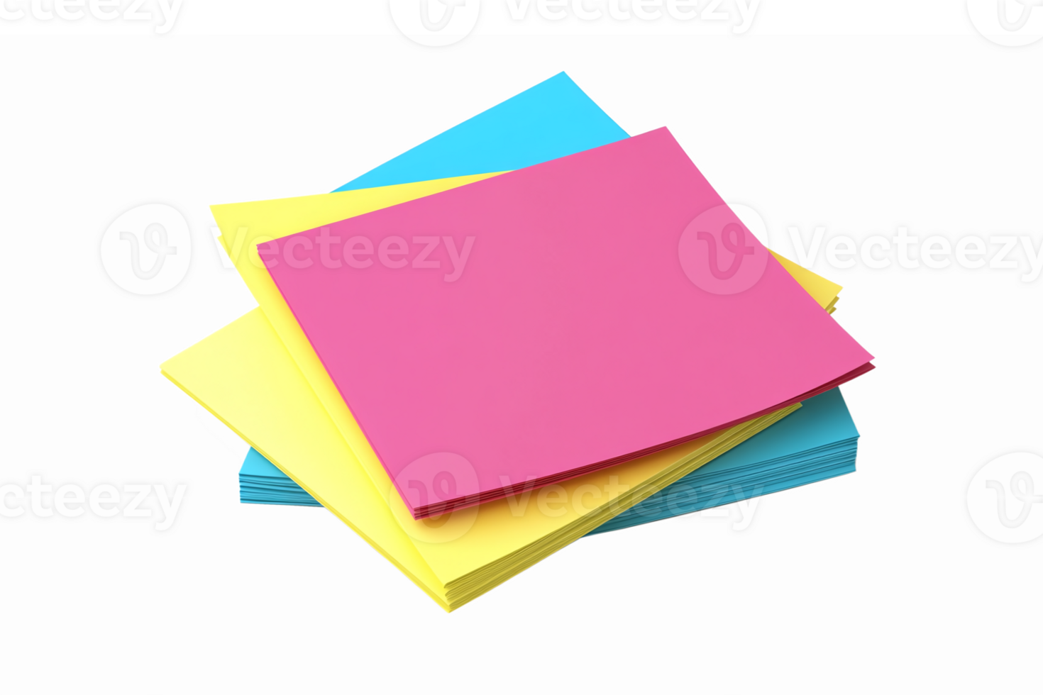 Colorful Sticky Notes Stack for Office and Classroom Organization and Reminders png
