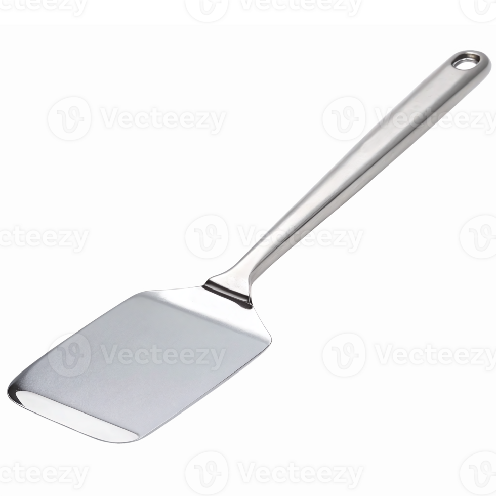 Stainless Steel Spatula with Long Handle for Cooking Grilling and Serving Food png