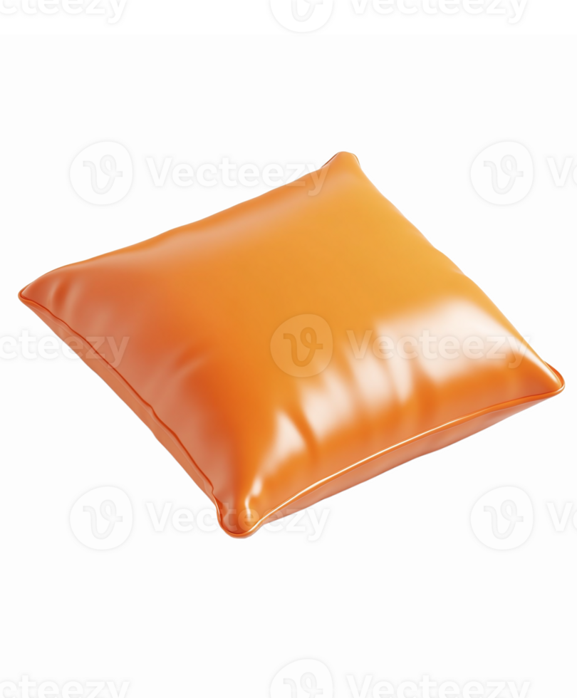 Vibrant Orange Decorative Pillow with Soft Texture Ideal for Home Decor and Interior Design png