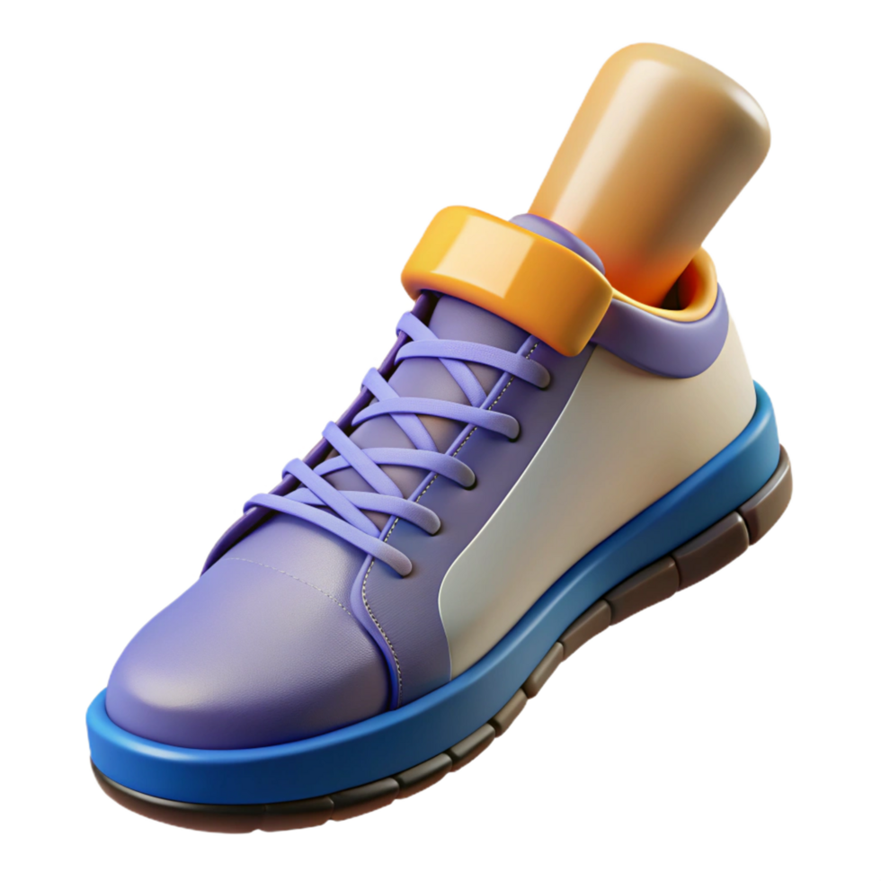 vibrant artistic Human foot in running shoe, detailed png