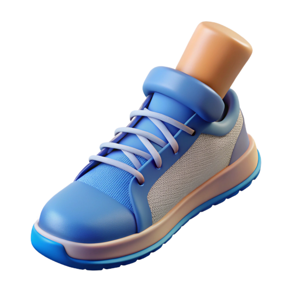 impressive rustic Human foot in running shoe, high resolution png