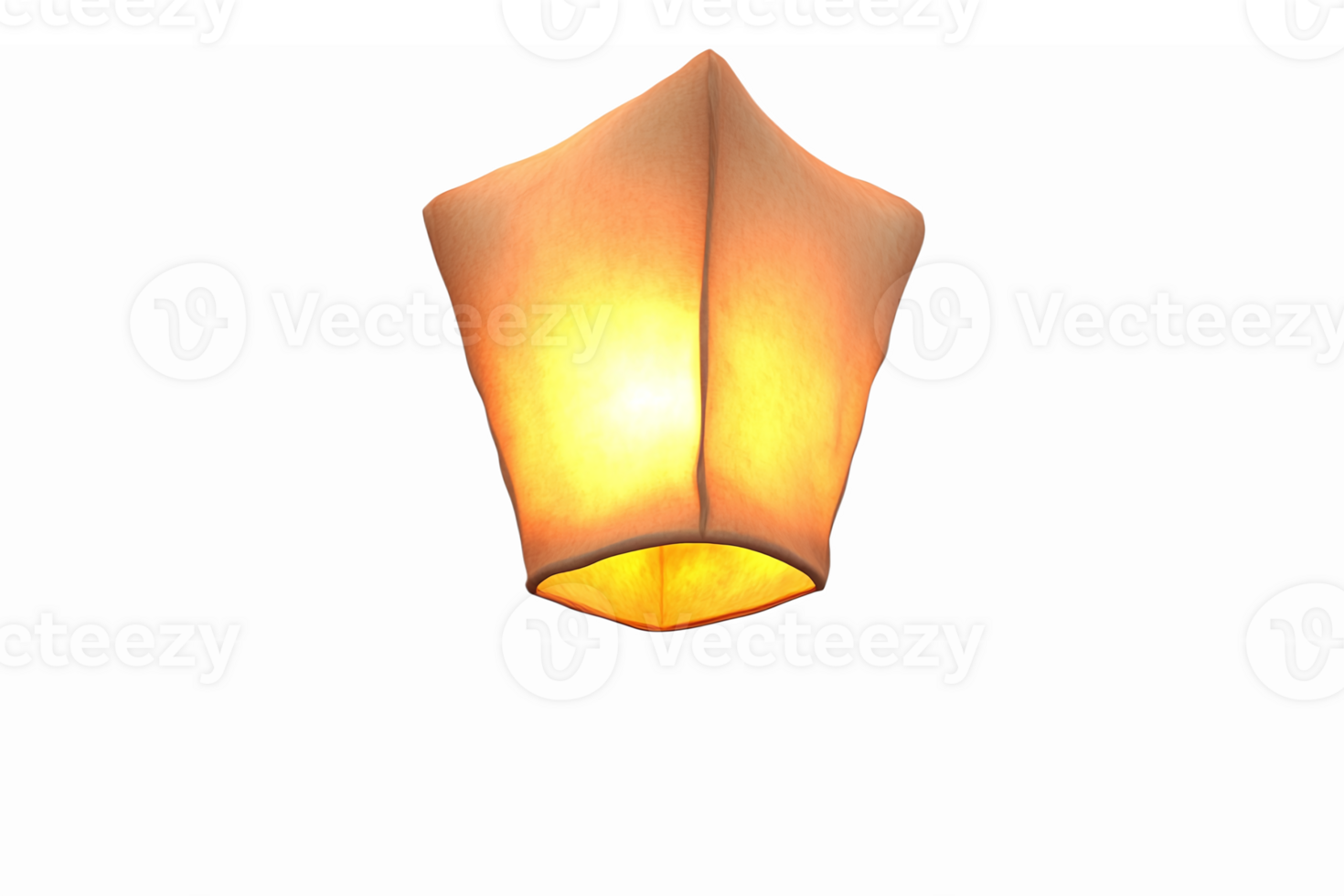Illuminated Sky Lantern Floating in Darkness for Festivals Celebrations and Ceremonies png