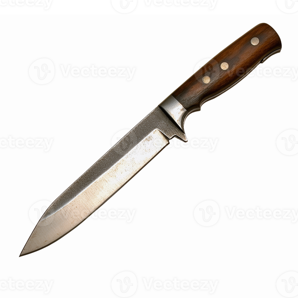 High-Quality Kitchen Chef Knife with Wooden Handle for Cooking and Culinary Preparation png