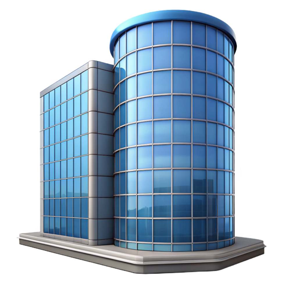 wonderful rustic Glass curtain wall, skyscraper, modern architecture detailed png