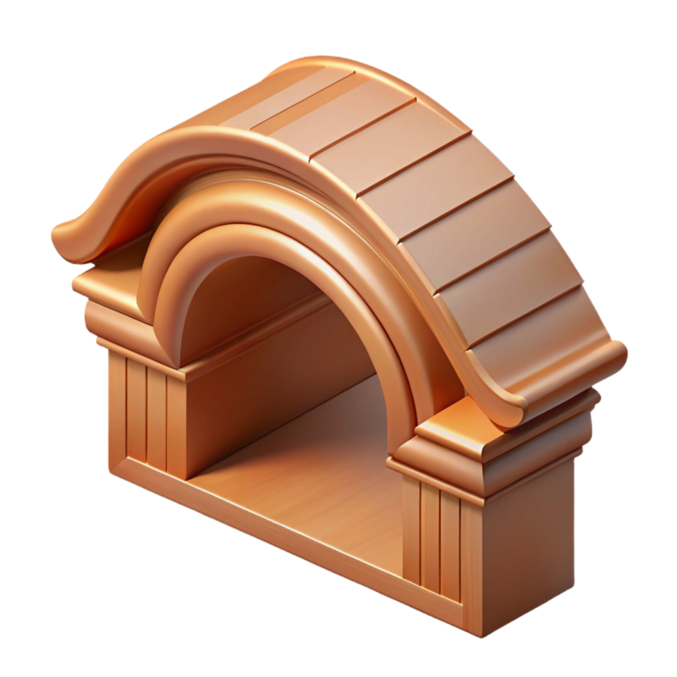 dramatic vintage Architrave, wooden, decorative molding authentic png