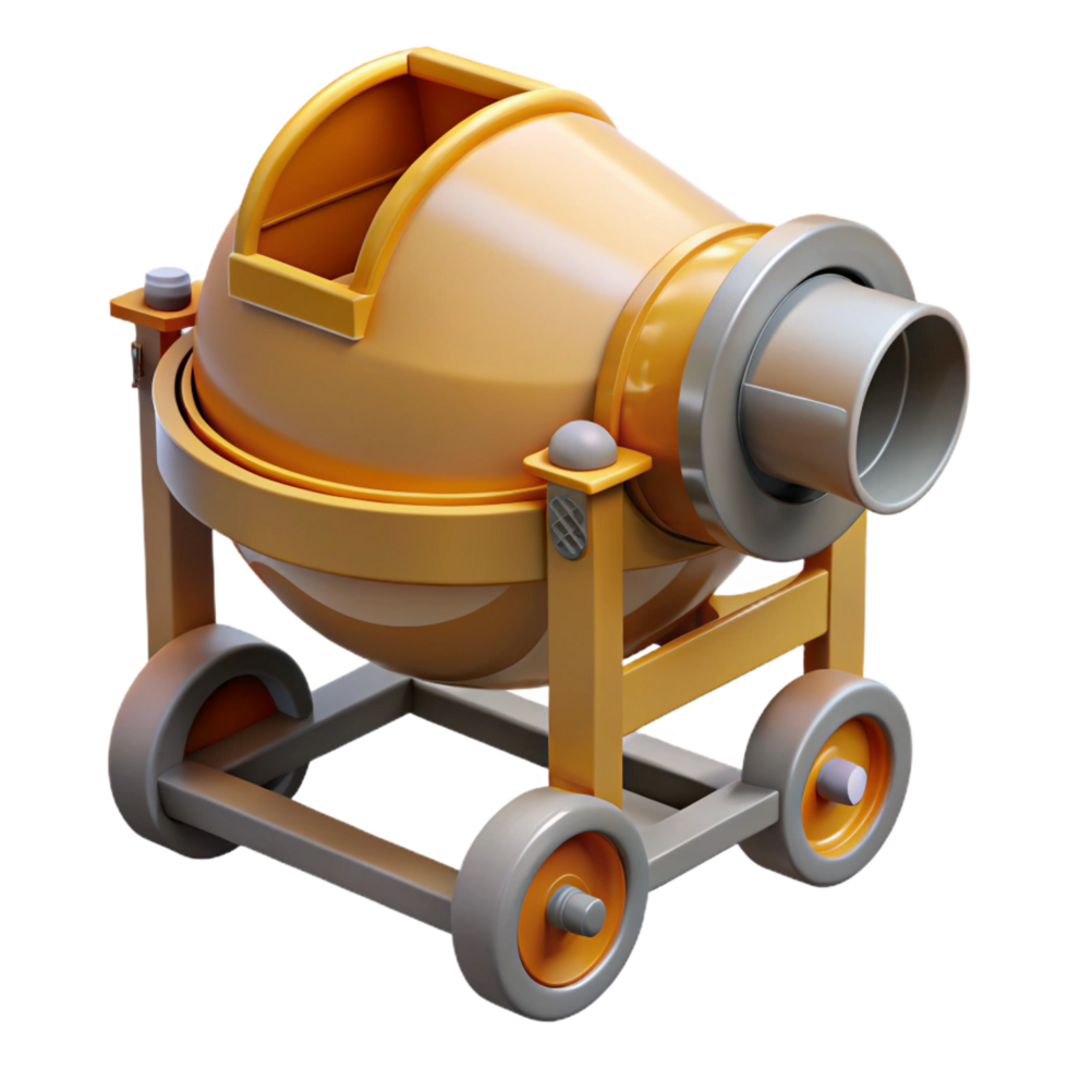 wonderful creative Concrete mixer, construction equipment, industrial high resolution png