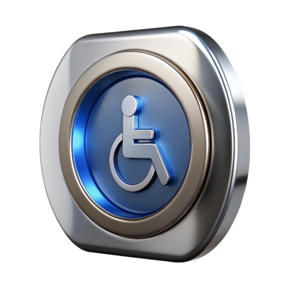 beautiful abstract Elevator button, stainless steel, accessibility high quality png