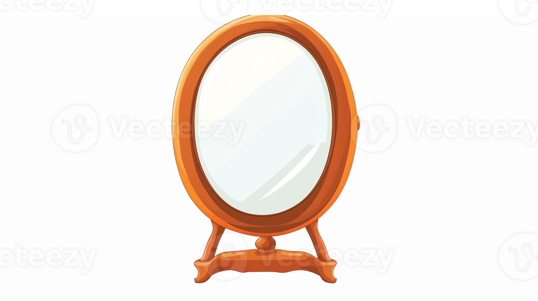 Elegant Oval Mirror with Stand for Home Decor and Interior Design Inspiration png