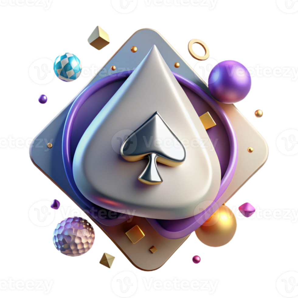 dramatic classic Playing Card Ace of Spades Isolated Element professional png