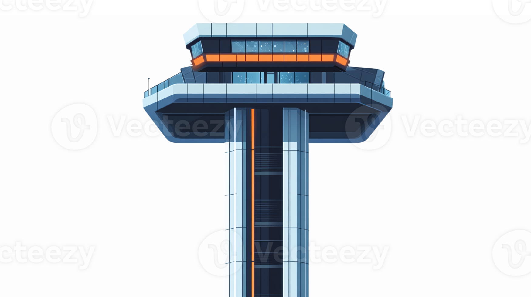 Modern Airport Control Tower Illustrating Air Traffic Management and Aviation Operations png