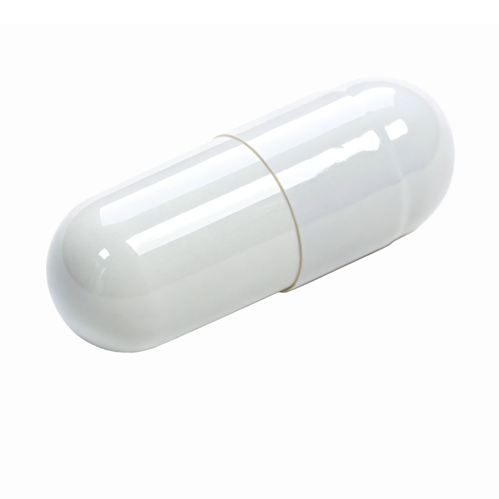 White Capsule with Transparent Background for Pharmaceutical and Health Illustrations png