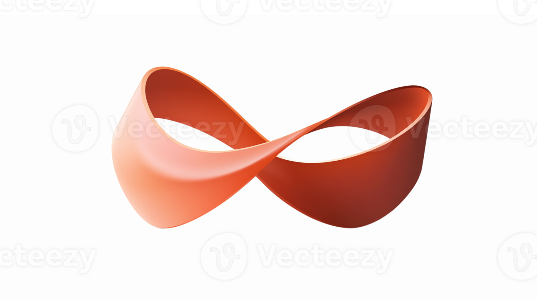 Elegant Twisted Infinity Loop Design in Warm Gradient Colors for Modern Branding png