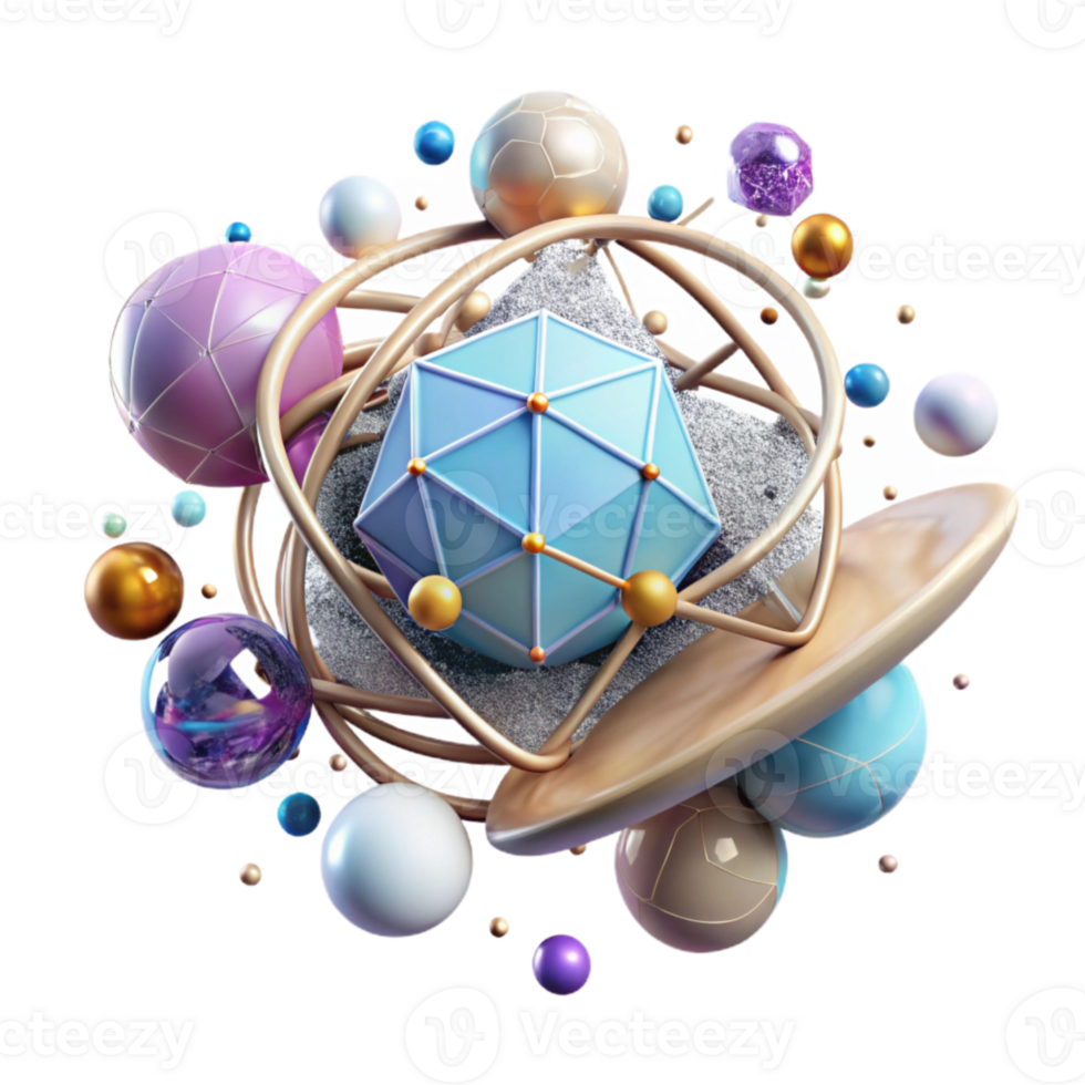 wonderful artistic Quantum Entanglement Cutout with Connected Particles exclusive png