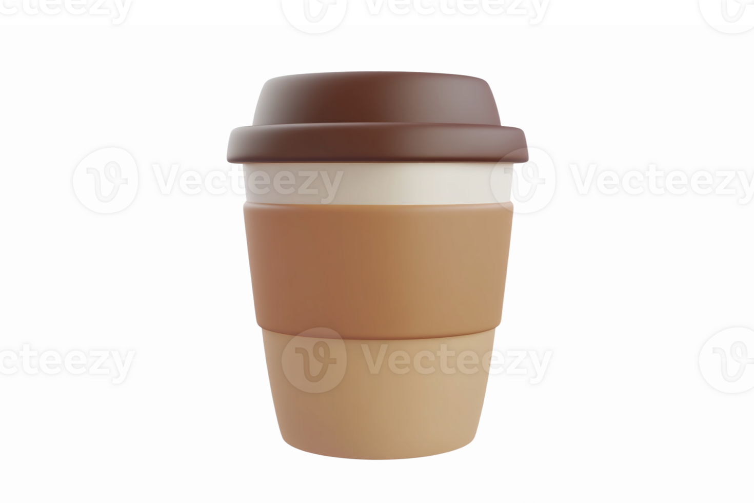 Reusable Coffee Cup Eco-Friendly Design with Layers of Brown and Beige Tones for Sustainable Living png