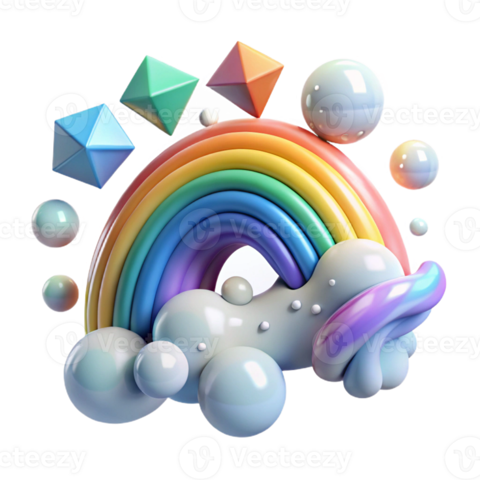 vibrant artistic Rainbow After Rain Transparent Background high quality png
