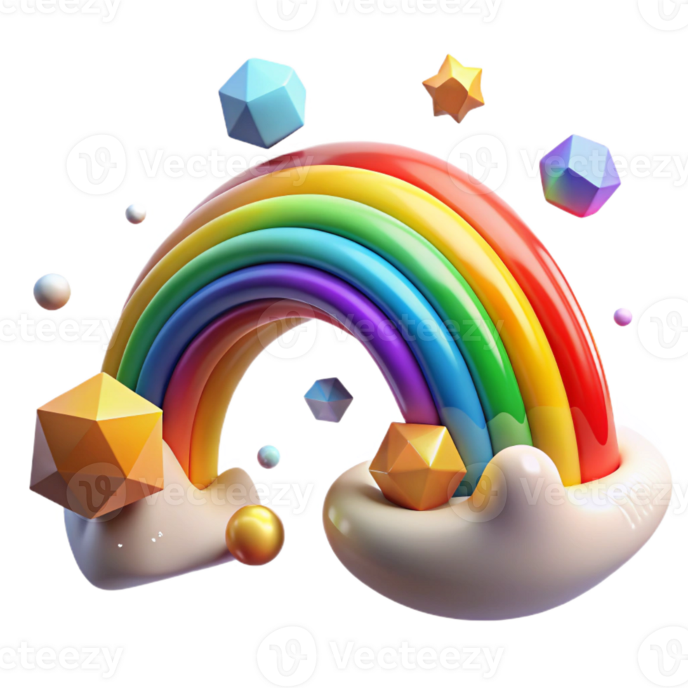 wonderful modern Rainbow Arcing Across Sky Cutout Element authentic png