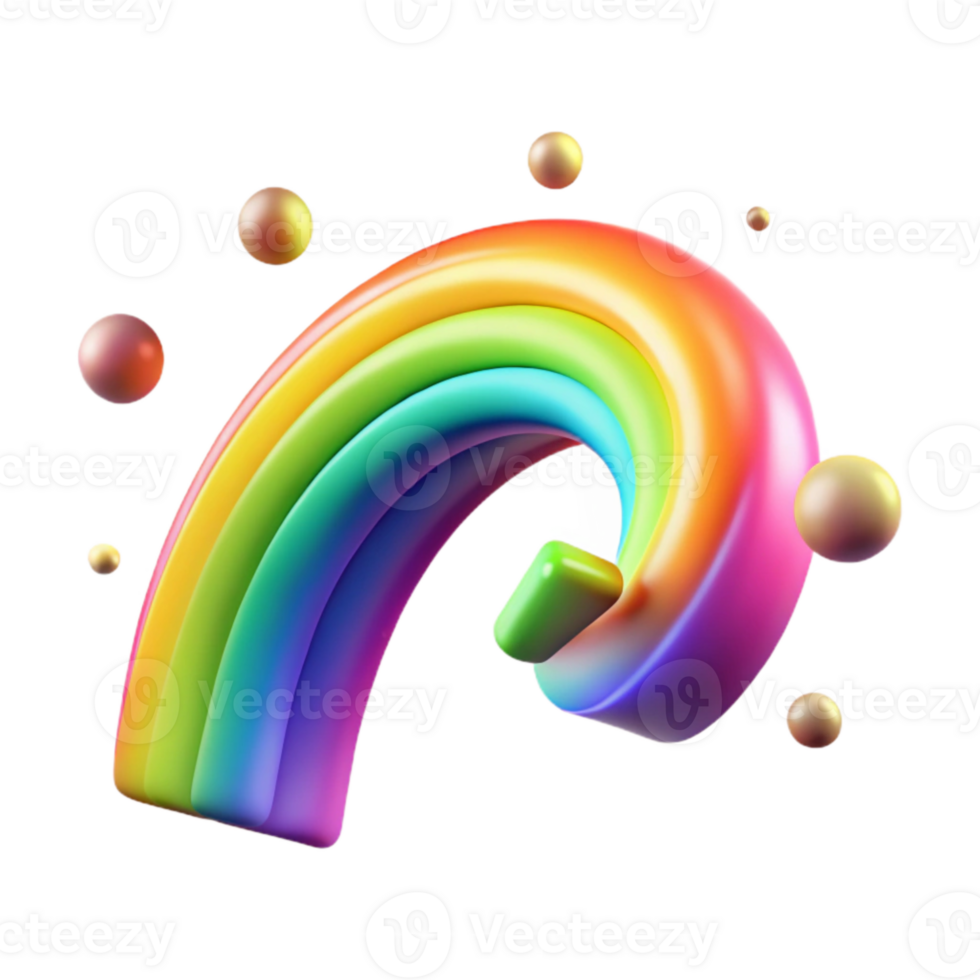 serene contemporary Rainbow Gradient Cutout with Smooth Transition high resolution png