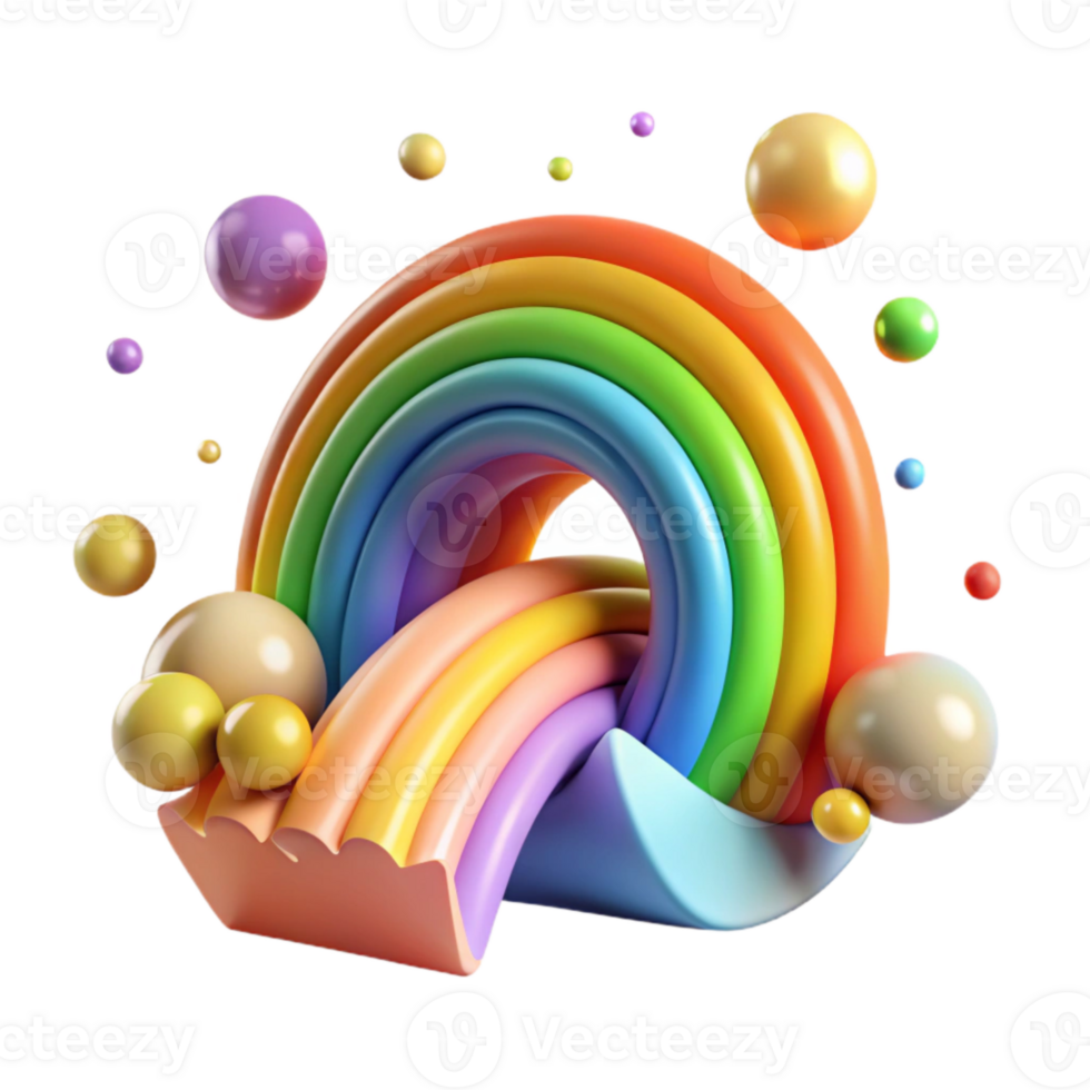 wonderful traditional Rainbow with Vivid Colors Isolated professional png