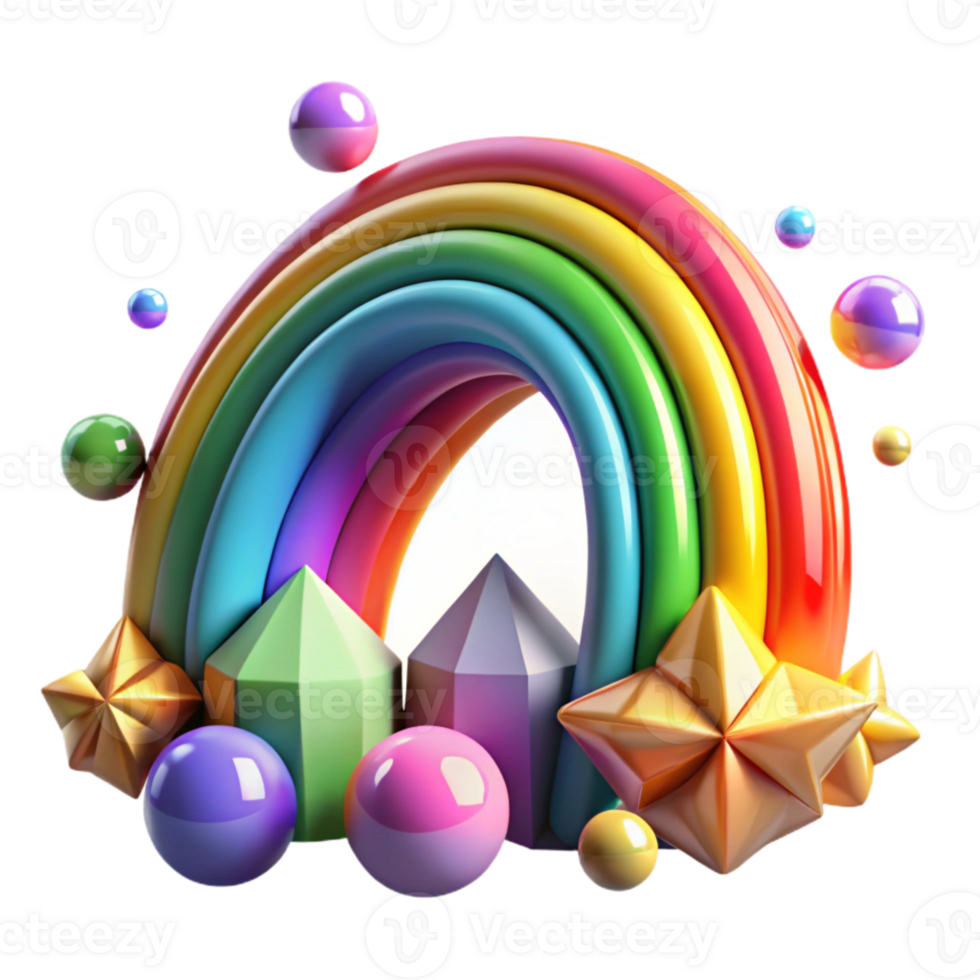 magnificent rustic Rainbow Transparent Background with Vivid Colors professional png