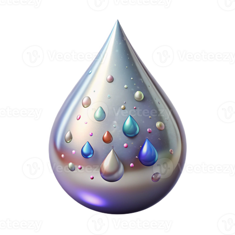serene modern Raindrop Clear Water Droplet Isolated Cutout high resolution png
