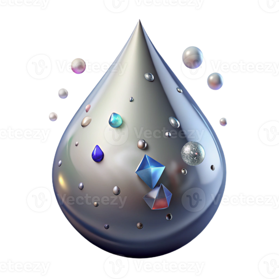 elegant traditional Raindrop Clear Water Droplet Isolated Cutout original png