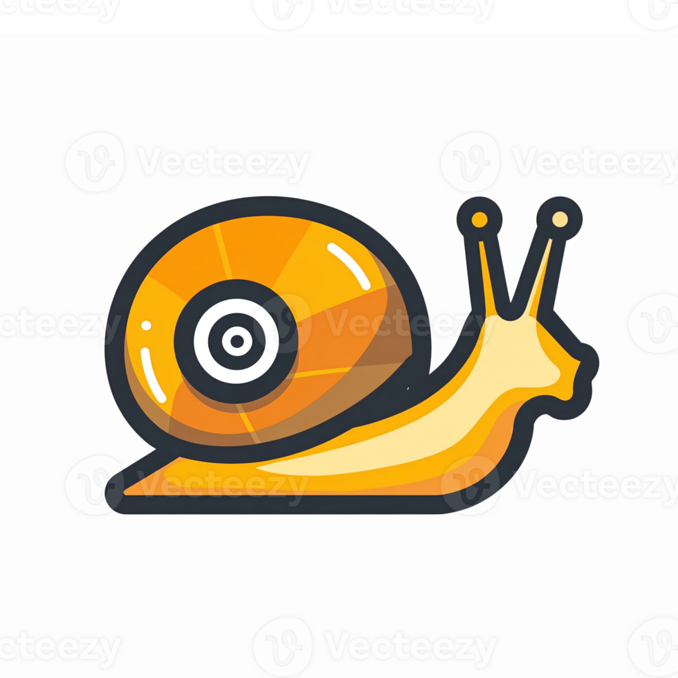 Colorful Cartoon Snail Character with Bright Shell Ideal for Educational Material and Graphics png