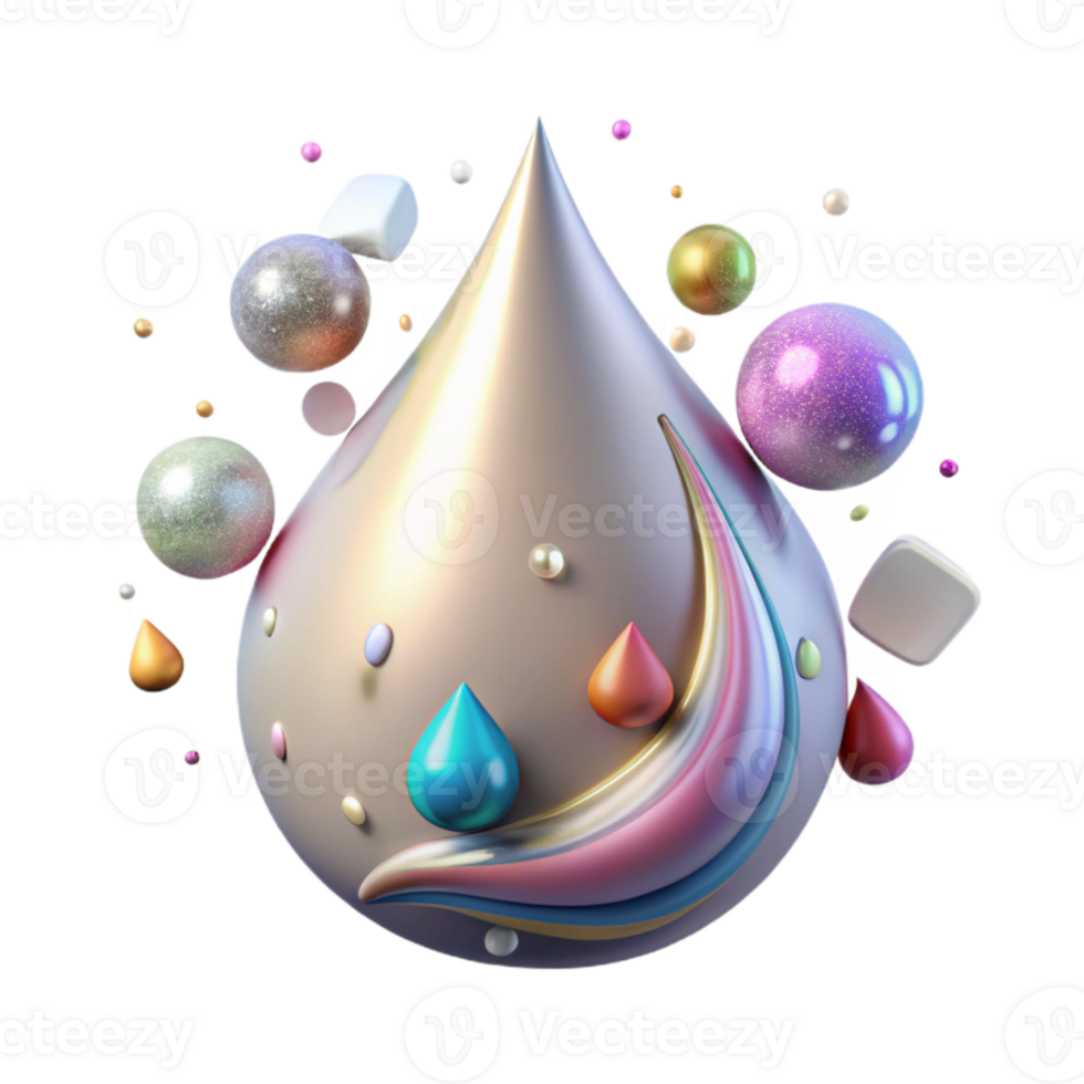 extraordinary creative Raindrop Distortion Effect Cutout Isolated professional png