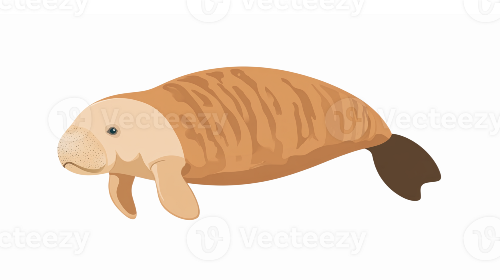 Cute Manatee Character Illustration for Childrens Books and Educational Materials png
