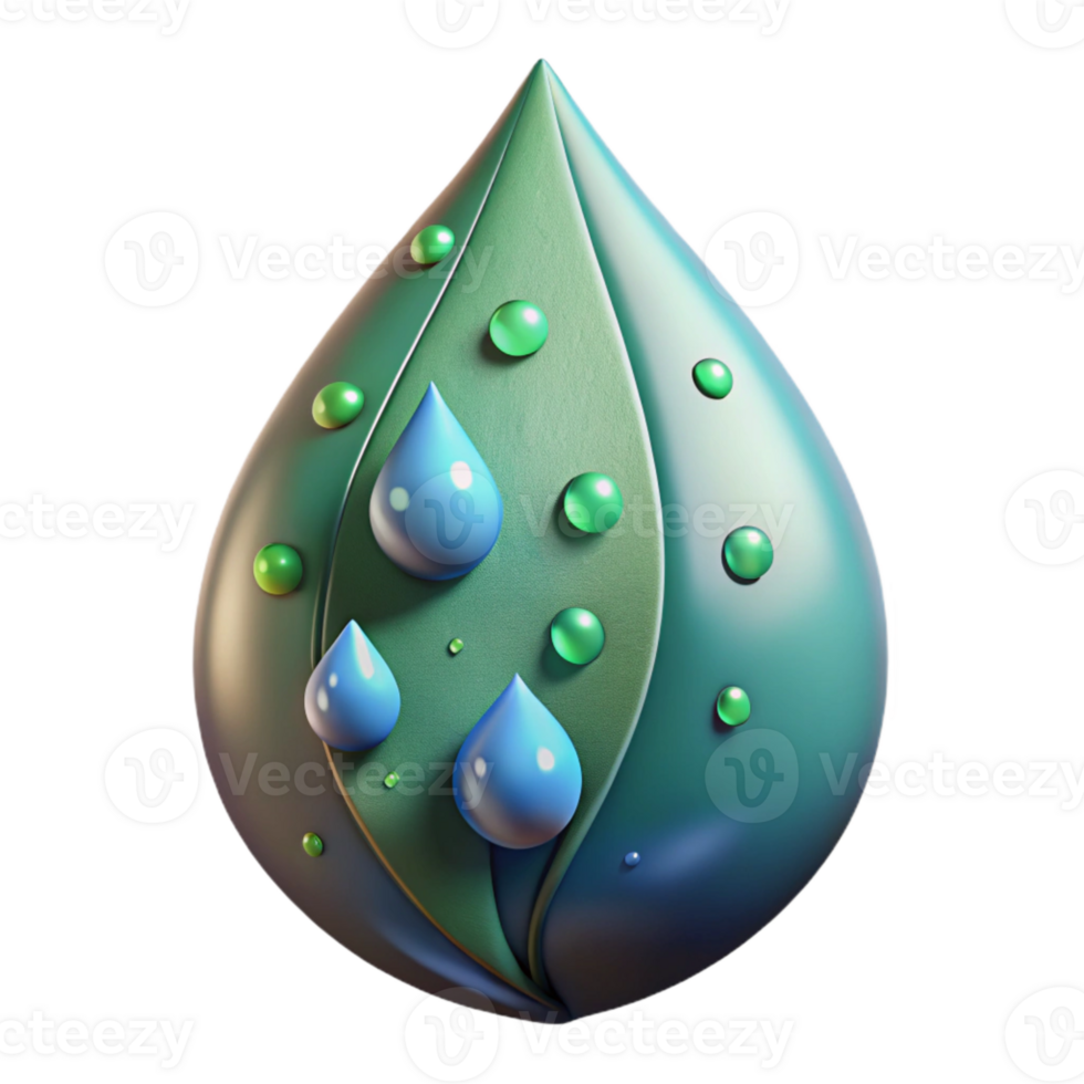 elegant classic Rain Drops on Leaf Surface Cutout Isolated genuine png