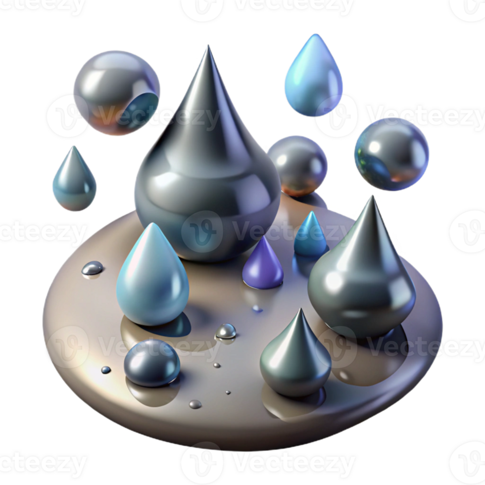beautiful rustic Rain Drops on Wet Asphalt Transparent Background exclusive png