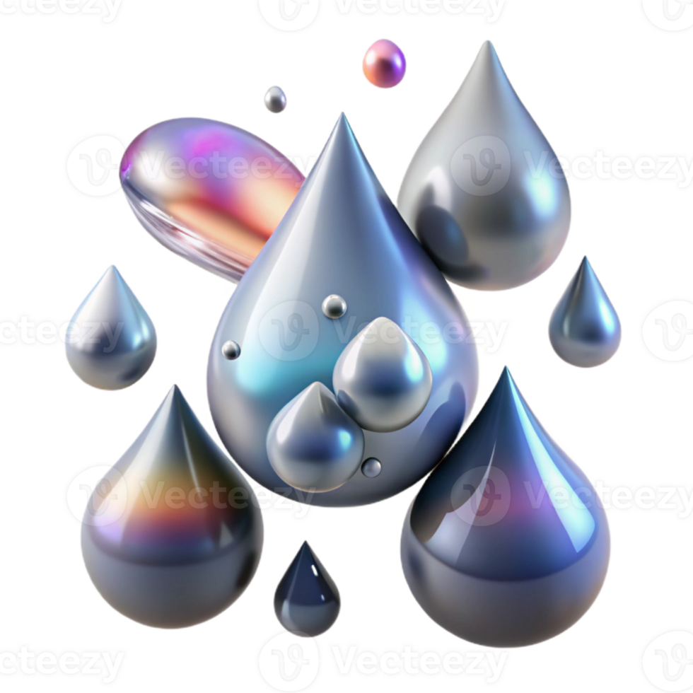 impressive vintage Rain Drops on Wet Asphalt Transparent Background professional png